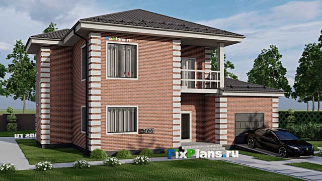 Двухэтажный дом F-3608